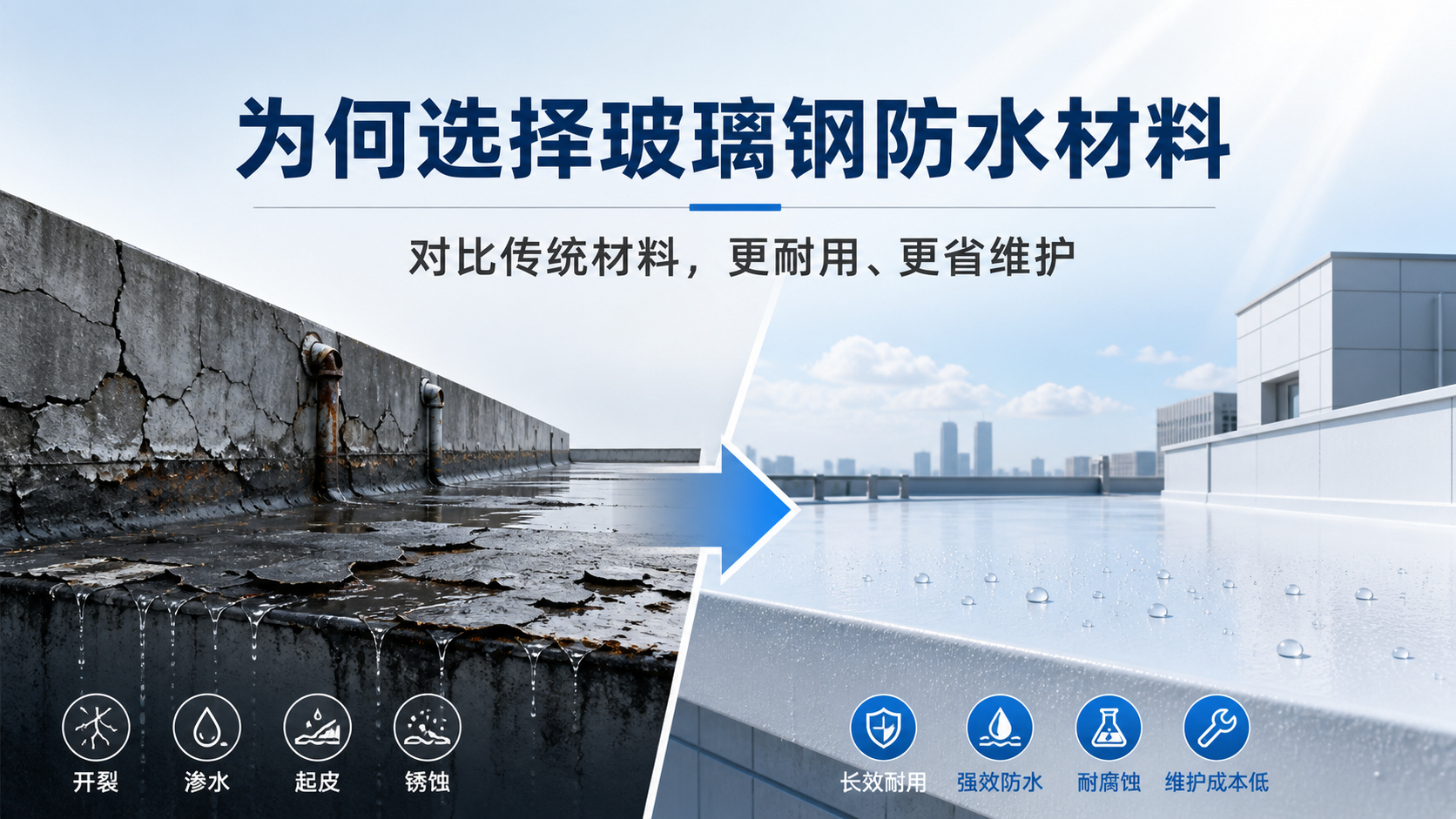 在昆明，为何选择玻璃钢防水材料而非传统材料